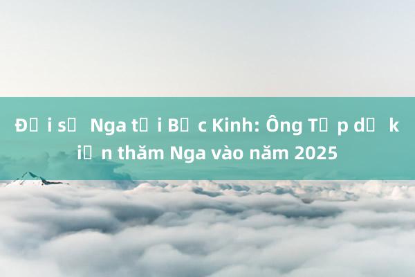 Đại sứ Nga tại Bắc Kinh: Ông Tập dự kiến thăm Nga vào năm 2025